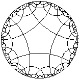 mosaico hiperb&oacute;lico de pent&aacute;gonos